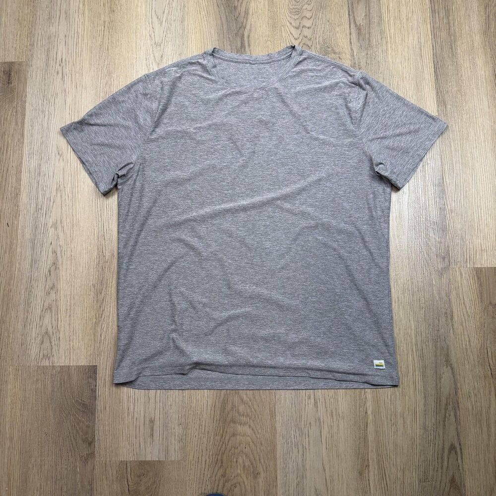 Vuori Shirt Mens XL Gray Solid Crewneck Jersey Tee T-Shirt Casual Lightweight